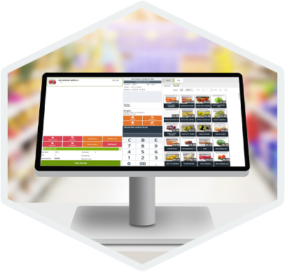 point of sale produce software on screen